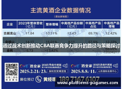 通过战术创新推动CBA联赛竞争力提升的路径与策略探讨